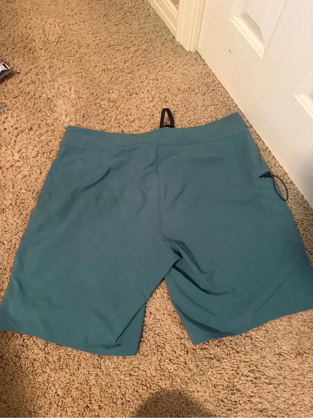 Patagonia Teal Board Shorts with Drawstring